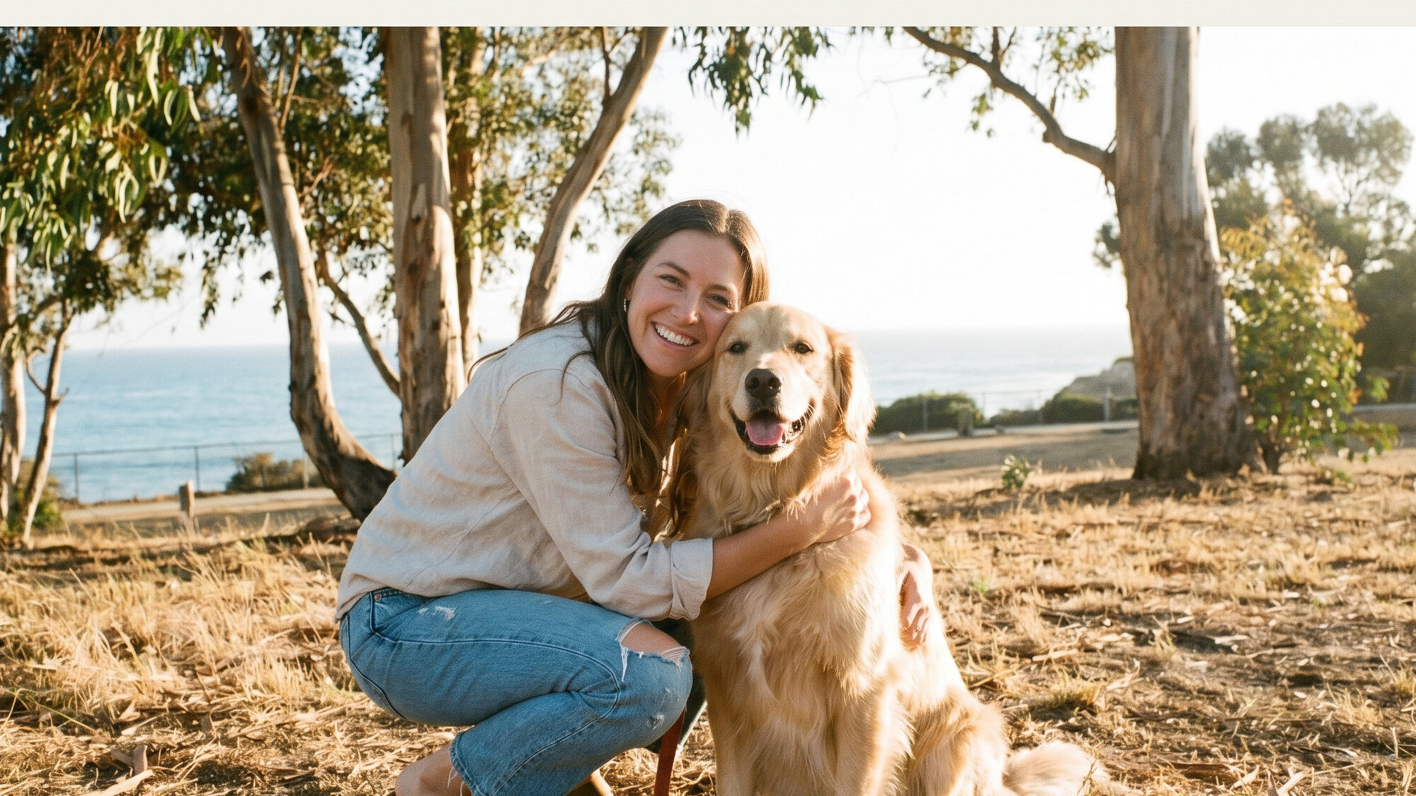 An owner with their dog